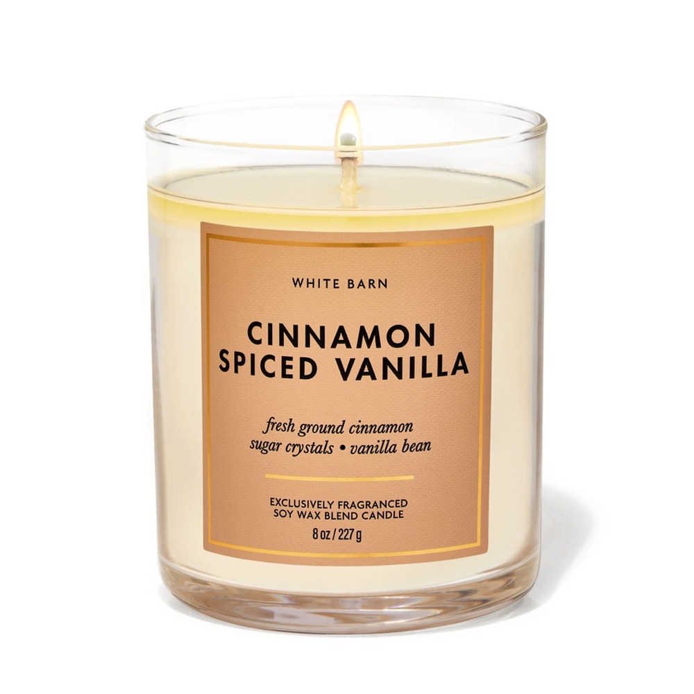 White Barn Cinnamon Spiced Vanilla Single Wick Candle (Used)